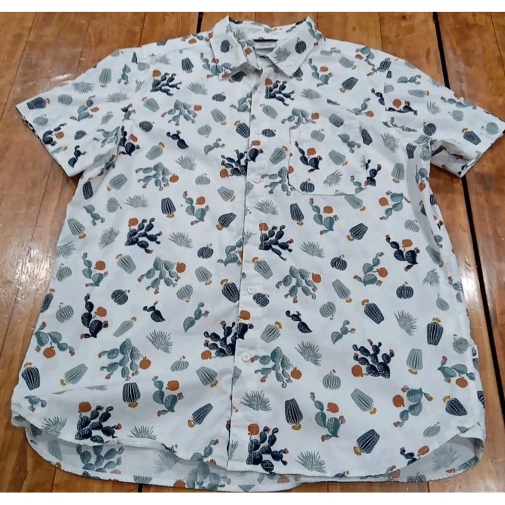 The North Face Men XL Baytrail Button Short Sleeve Camping White Shirt XL157